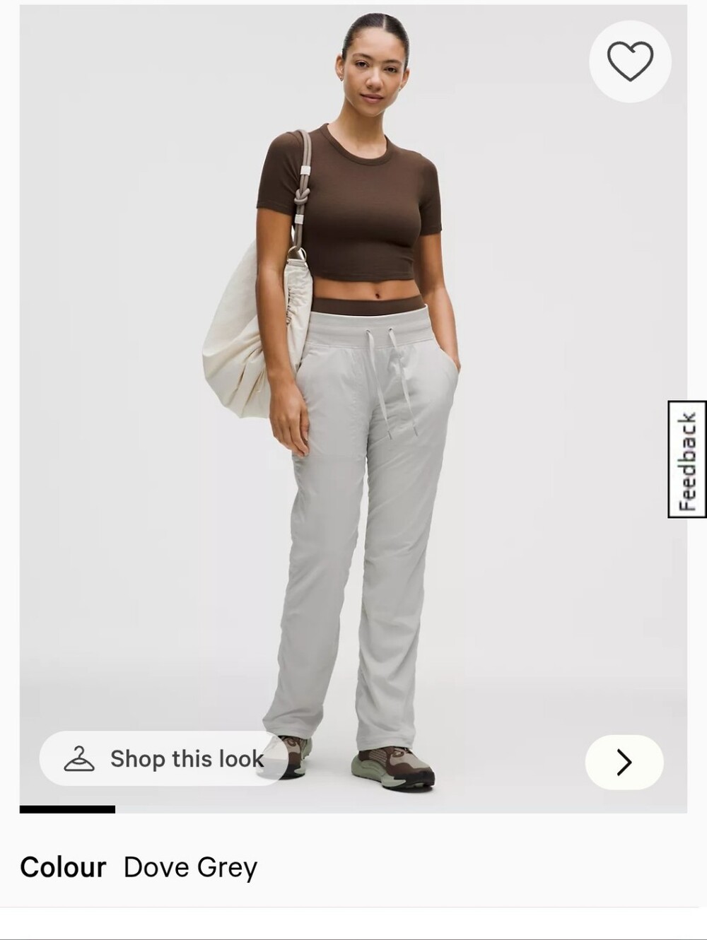 Dove Grey Women's Lululemon Drawstring Lounge Studio Pants